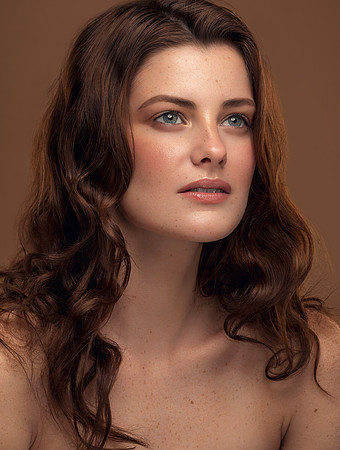 Beauty image of young brunette model